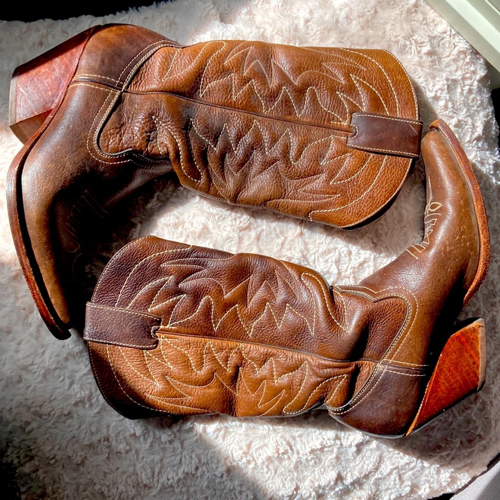 Real leather Cowboy boots